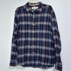 The Normal Brand Men's Large Plaid Flannel Button Front Long Sleeve Shirt Cotton